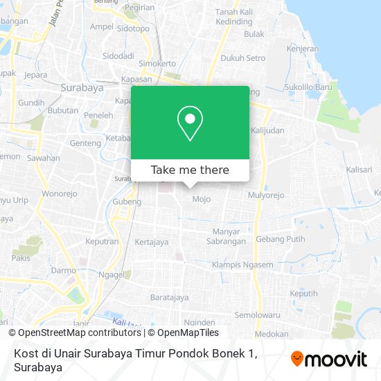 Kost di Unair Surabaya Timur Pondok Bonek 1 map