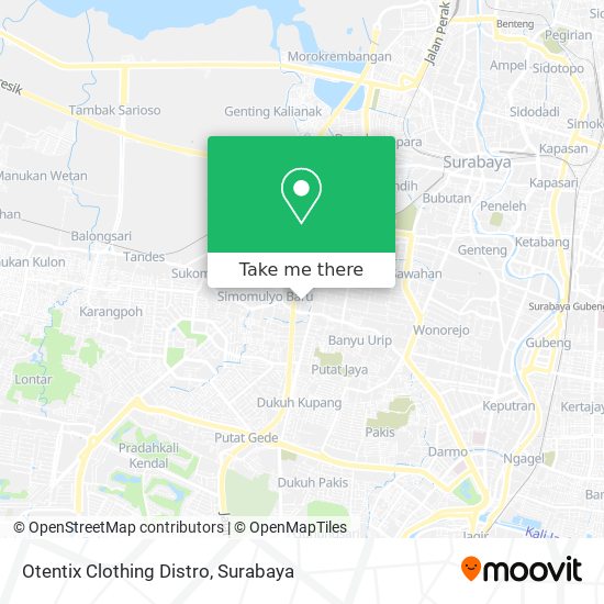 Otentix Clothing Distro map