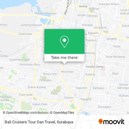 Bali Cruisers Tour Dan Travel map