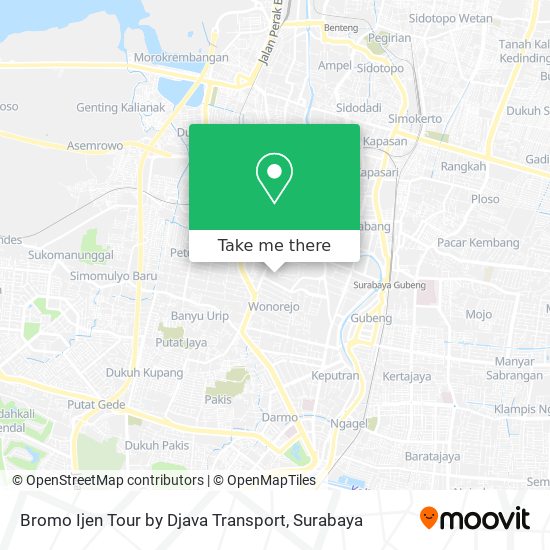 Bromo Ijen Tour by Djava Transport map