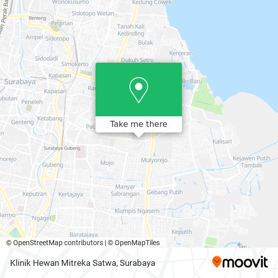 Klinik Hewan Mitreka Satwa map
