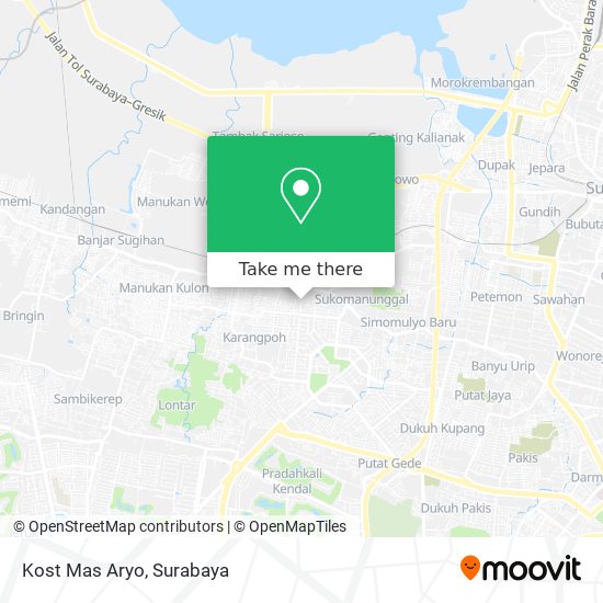 Kost Mas Aryo map