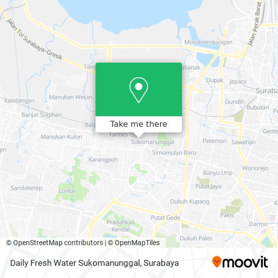 Daily Fresh Water Sukomanunggal map