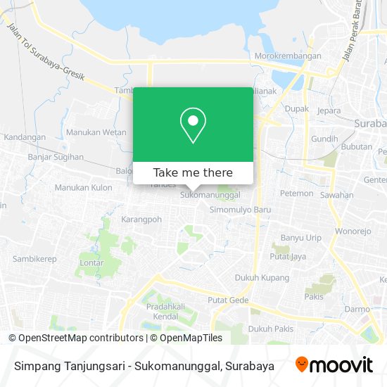 Simpang Tanjungsari - Sukomanunggal map
