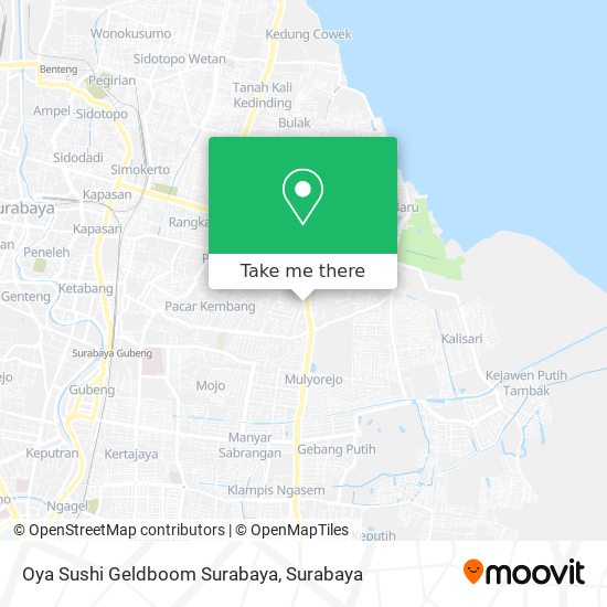 Oya Sushi Geldboom Surabaya map