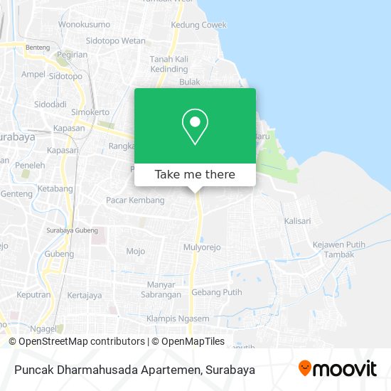 Puncak Dharmahusada Apartemen map