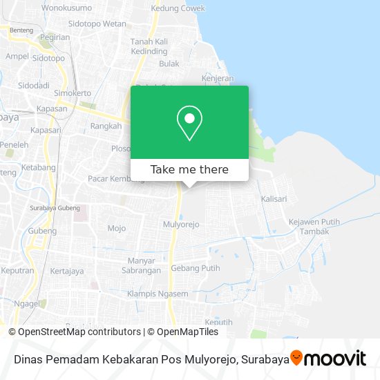 Dinas Pemadam Kebakaran Pos Mulyorejo map
