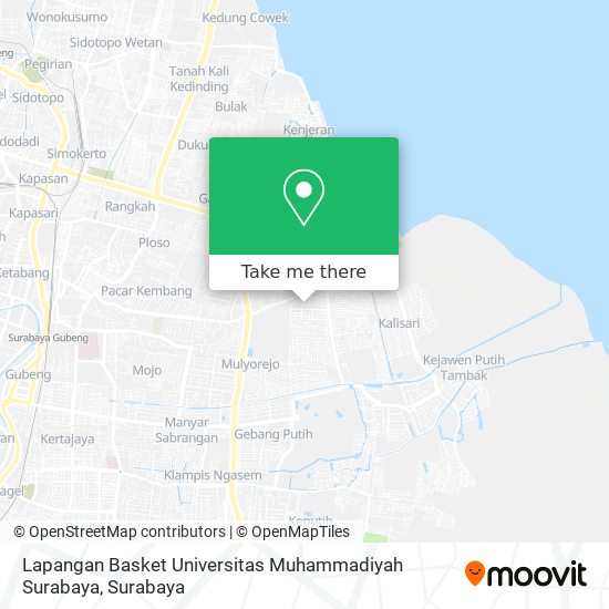 Lapangan Basket Universitas Muhammadiyah Surabaya map