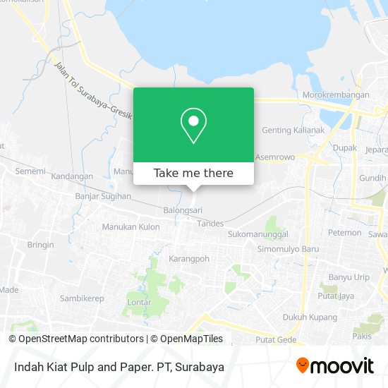 Indah Kiat Pulp and Paper. PT map