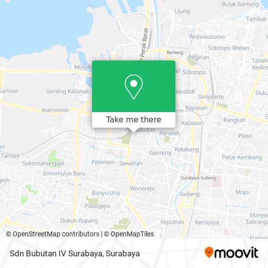 Sdn Bubutan IV Surabaya map