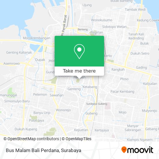 Bus Malam Bali Perdana map
