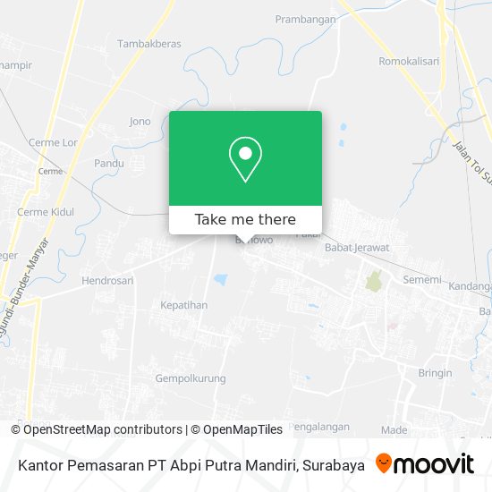 Kantor Pemasaran PT Abpi Putra Mandiri map