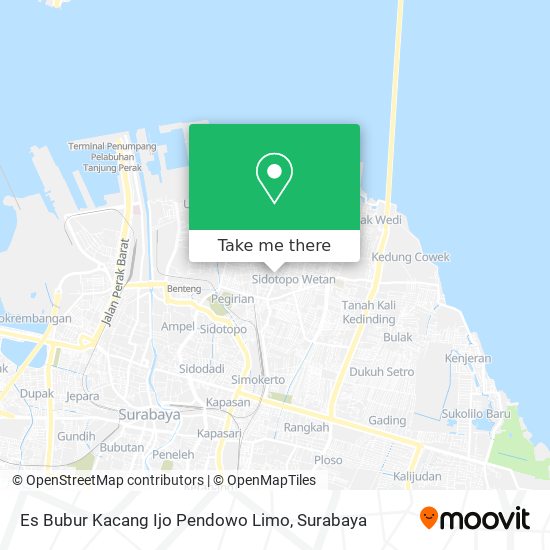 Es Bubur Kacang Ijo Pendowo Limo map