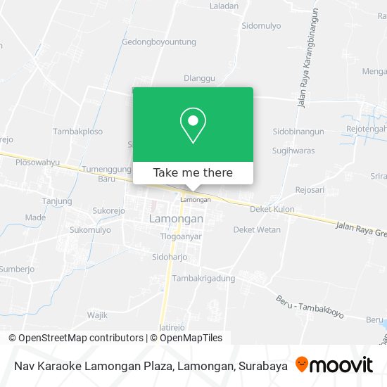 Nav Karaoke Lamongan Plaza, Lamongan map