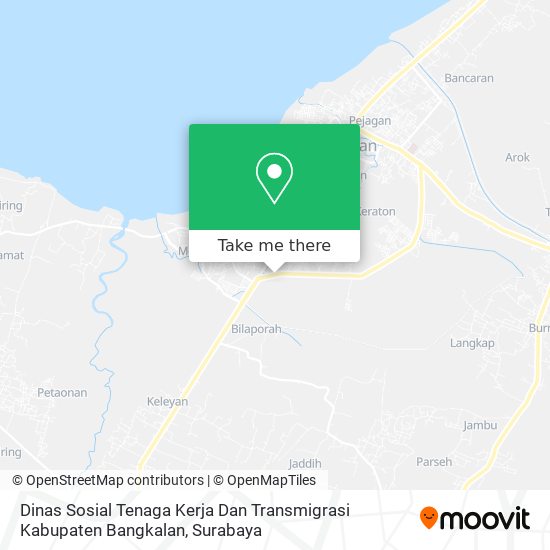 Dinas Sosial Tenaga Kerja Dan Transmigrasi Kabupaten Bangkalan map