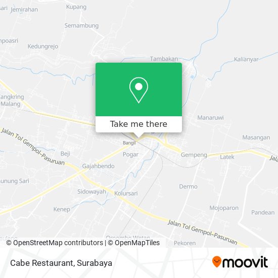 Cabe Restaurant map