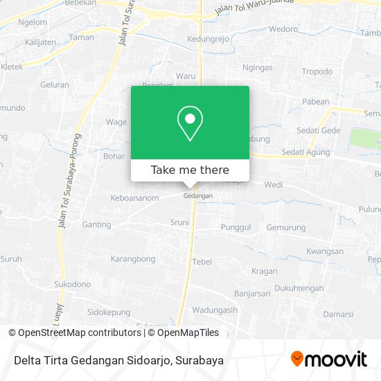 Delta Tirta Gedangan Sidoarjo map