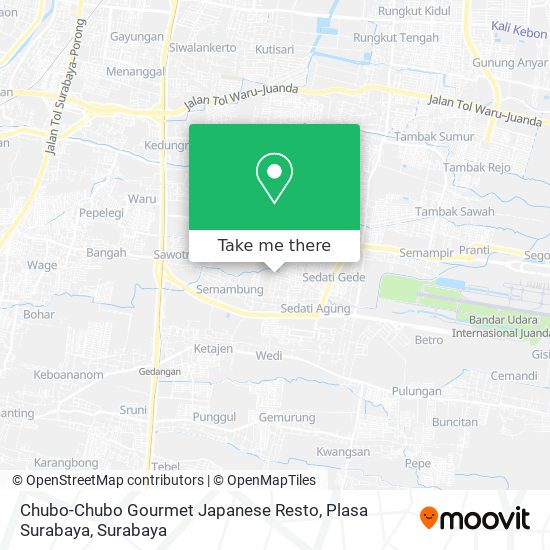 Chubo-Chubo Gourmet Japanese Resto, Plasa Surabaya map