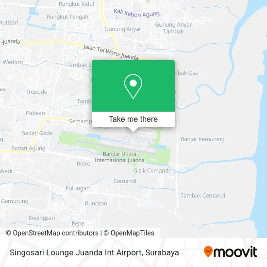 Singosari Lounge Juanda Int Airport map