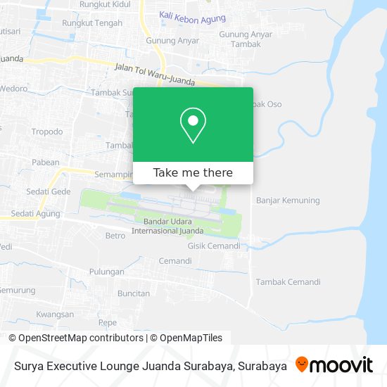 Surya Executive Lounge Juanda Surabaya map