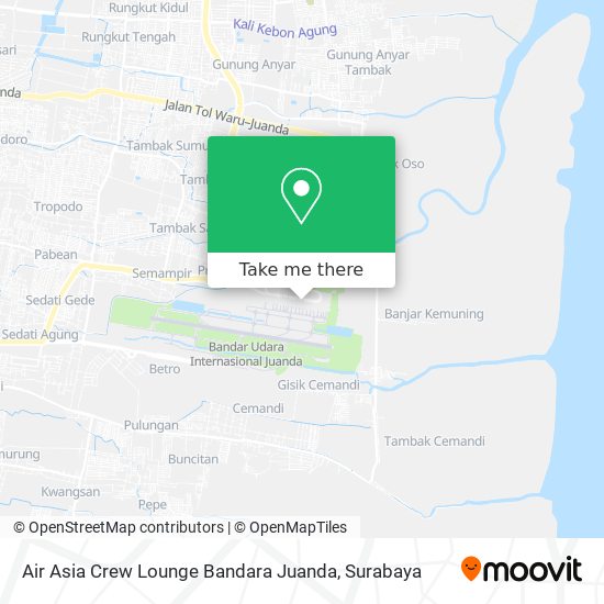 Air Asia Crew Lounge Bandara Juanda map