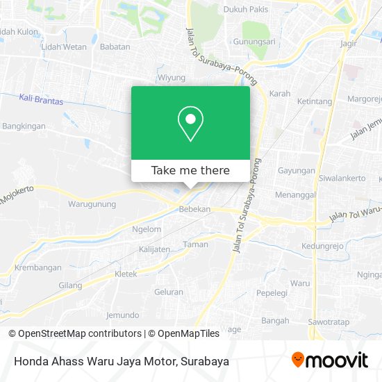 Honda Ahass Waru Jaya Motor map