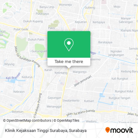 Klinik Kejaksaan Tinggi Surabaya map