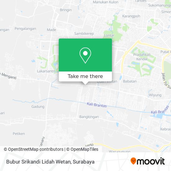 Bubur Srikandi Lidah Wetan map