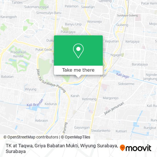 TK at Taqwa, Griya Babatan Mukti, Wiyung Surabaya map