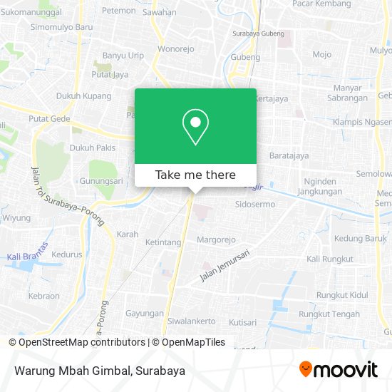 Warung Mbah Gimbal map