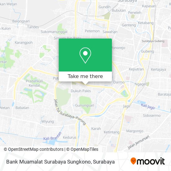 Bank Muamalat Surabaya Sungkono map