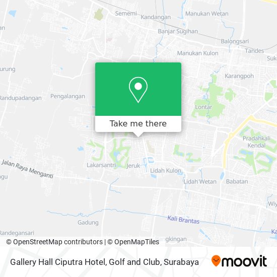 Gallery Hall Ciputra Hotel, Golf and Club map
