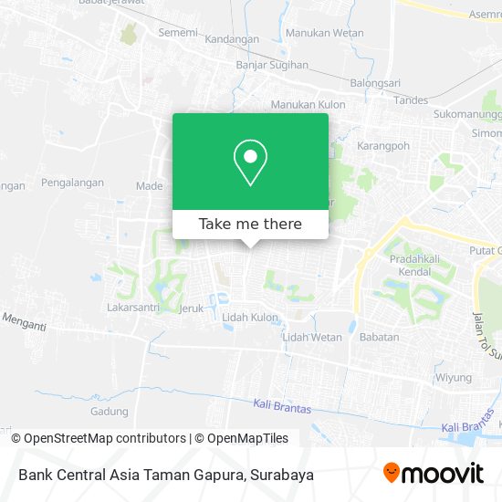 Bank Central Asia Taman Gapura map