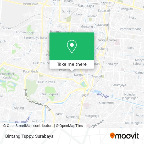 Bintang Tuppy map