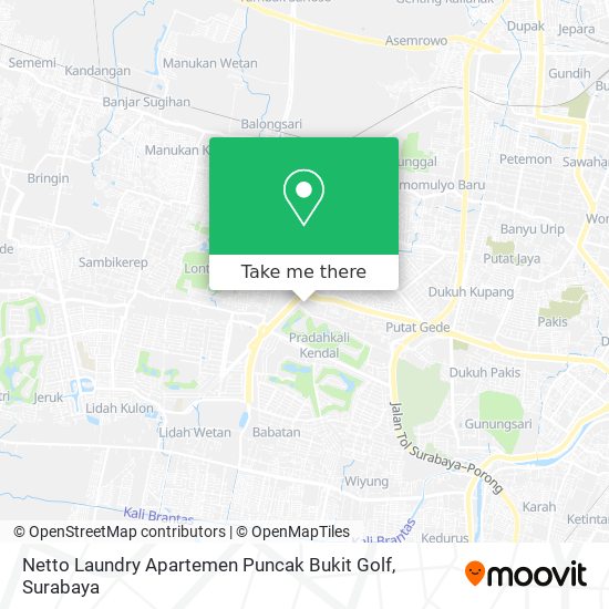 Netto Laundry Apartemen Puncak Bukit Golf map