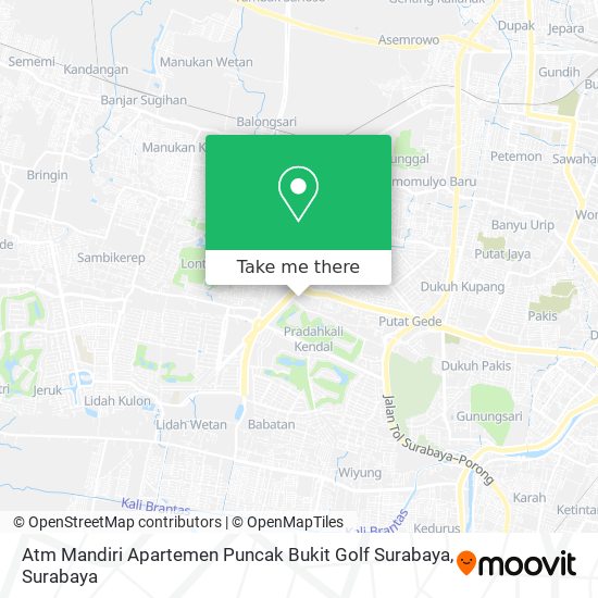 Atm Mandiri Apartemen Puncak Bukit Golf Surabaya map