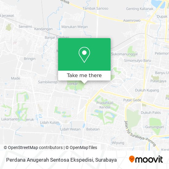 Perdana Anugerah Sentosa Ekspedisi map