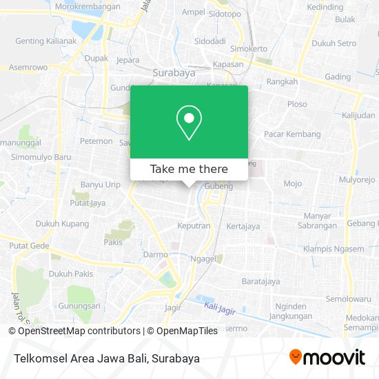 Telkomsel Area Jawa Bali map