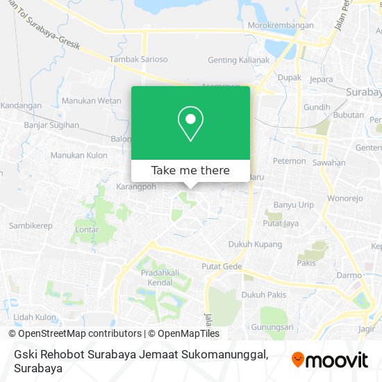 Gski Rehobot Surabaya Jemaat Sukomanunggal map