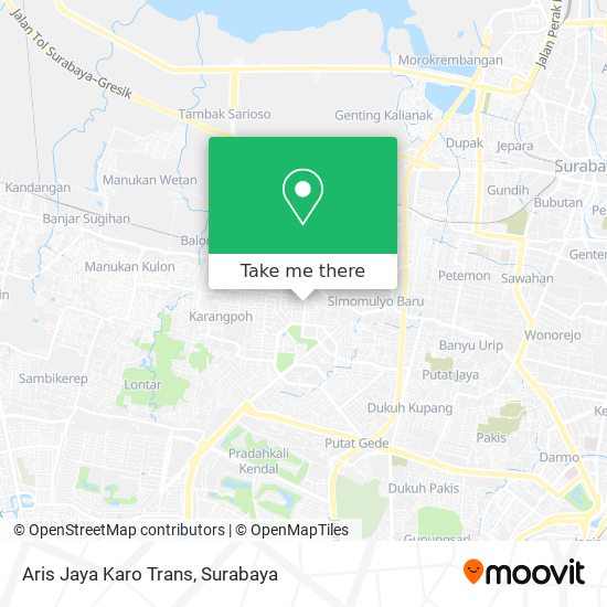 Aris Jaya Karo Trans map