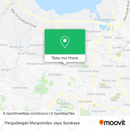 Pergudangan Margomulyo Jaya map