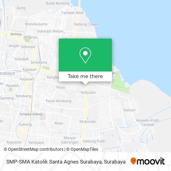 SMP-SMA Katolik Santa Agnes Surabaya map