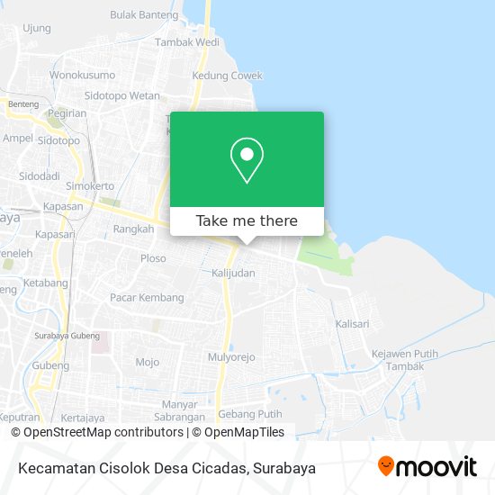 Kecamatan Cisolok Desa Cicadas map