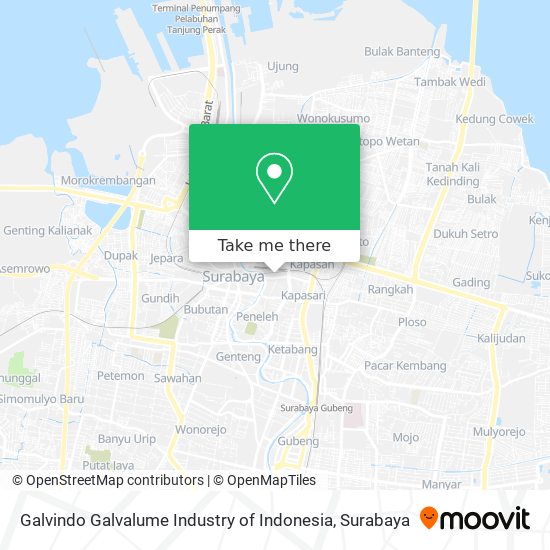 Galvindo Galvalume Industry of Indonesia map