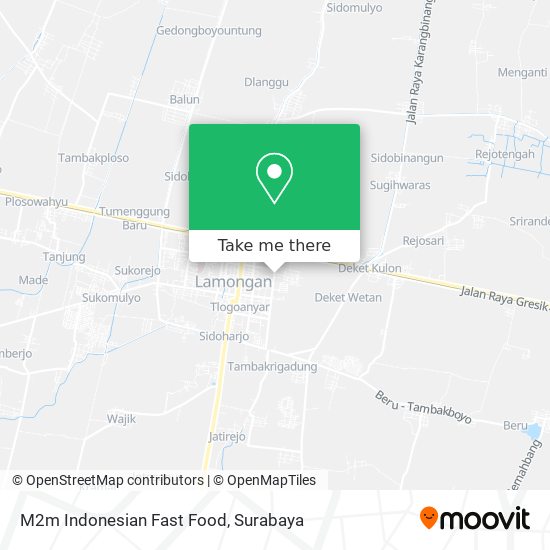M2m Indonesian Fast Food map