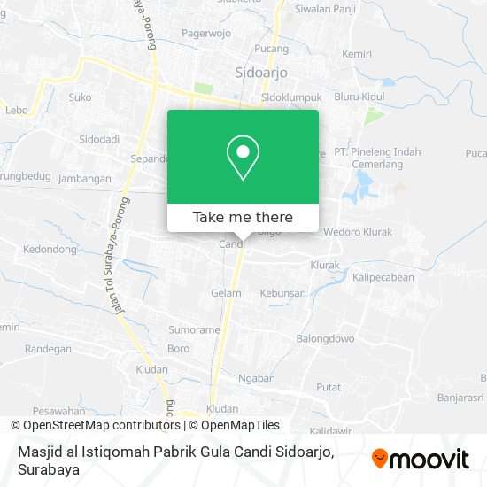 Masjid al Istiqomah Pabrik Gula Candi Sidoarjo map