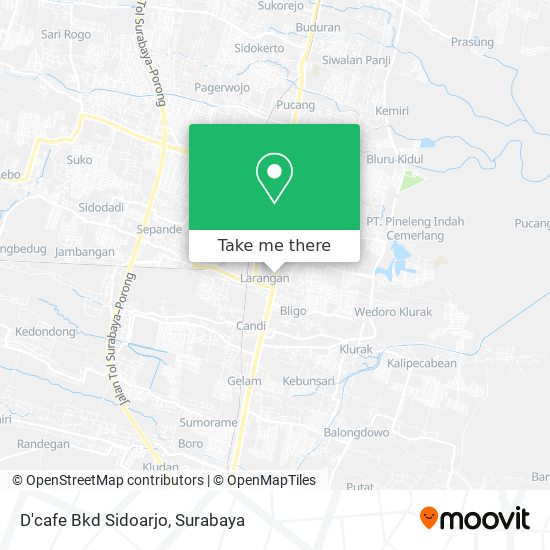 D'cafe Bkd Sidoarjo map