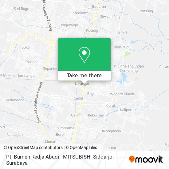 Pt. Bumen Redja Abadi - MITSUBISHI Sidoarjo map