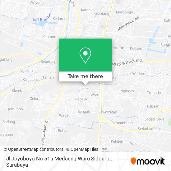 Jl Joyoboyo No 51a Medaeng Waru Sidoarjo map