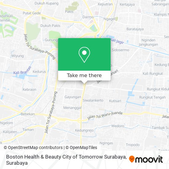 Boston Health & Beauty City of Tomorrow Surabaya map